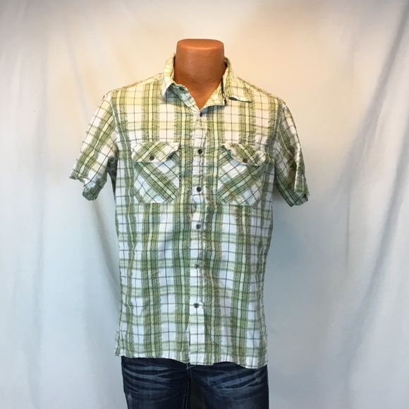 Kuhl Other - Kuhl Green/White Button Down Short Sleeve Polo